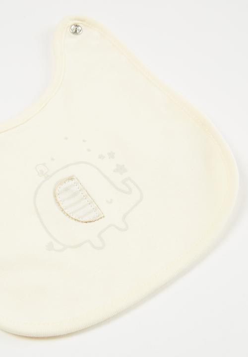 MINOTI - Boys basic 3 pack bibs - pale yellow
