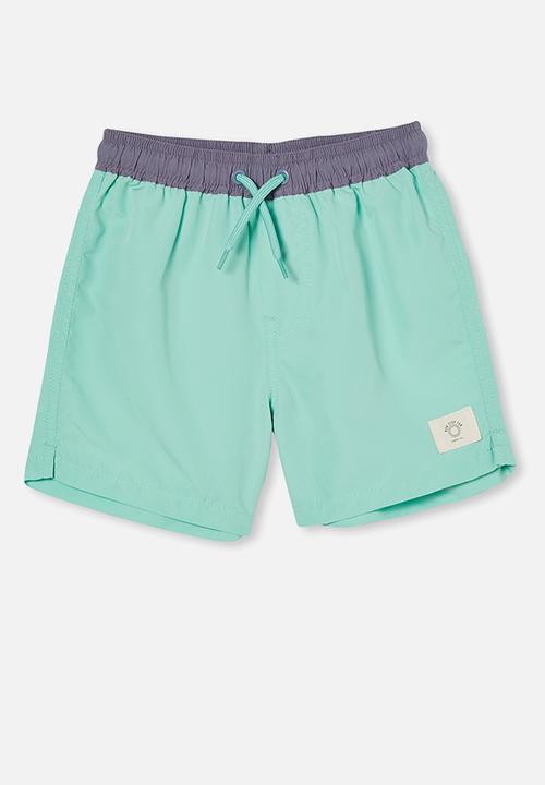 Cotton On - Bailey board short - mint breeze/steel wb