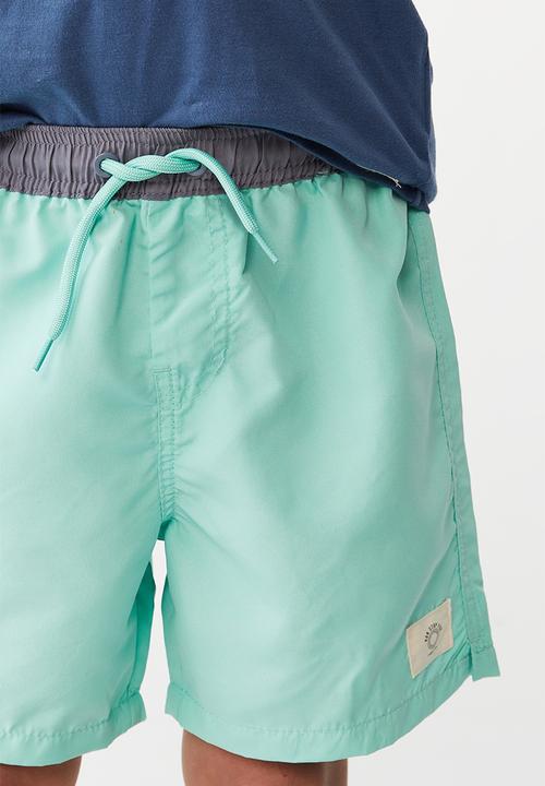 Cotton On - Bailey board short - mint breeze/steel wb