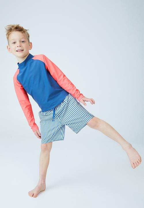 Cotton On - Bailey board short - petty blue/vertical stripe