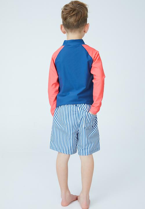 Cotton On - Bailey board short - petty blue/vertical stripe