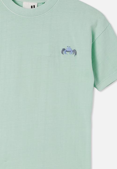Cotton On - Scout drop shoulder short sleeve tee - mint breeze