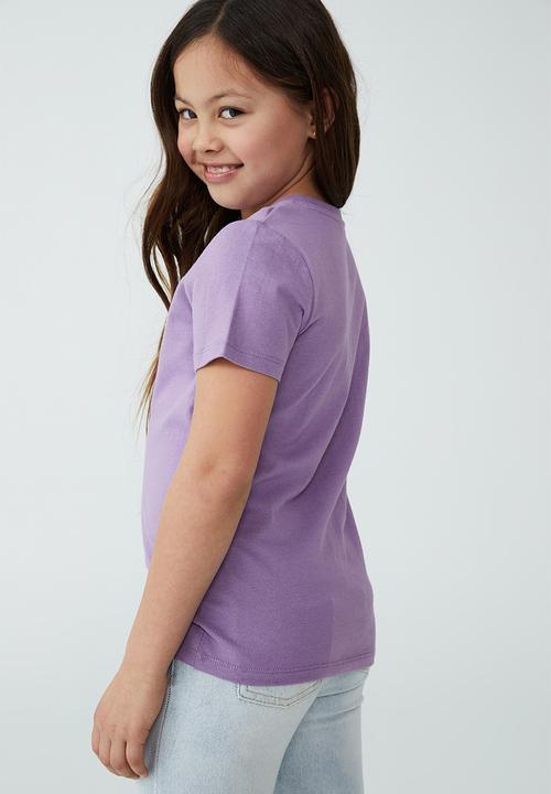 Cotton On - Penelope short sleeve tee - grape soda/halloween somewhere rainbow