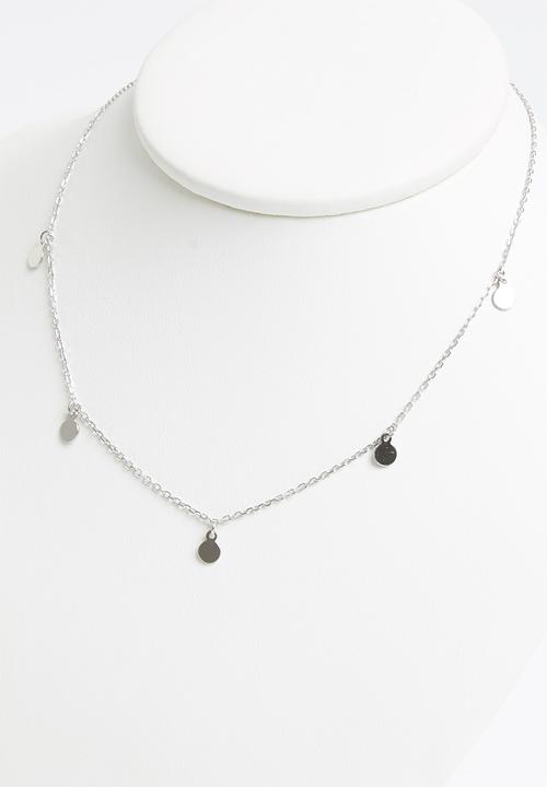 Superbalist - Sterling silver multi-disc necklace - silver