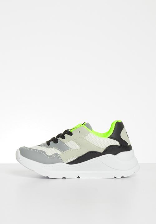 Aca Joe - Boys aca joe sneakers - white & lumo green
