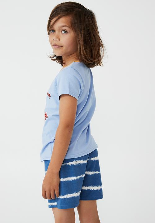 Cotton On - Hudson short sleeve pyjama set licensed - dusk blue