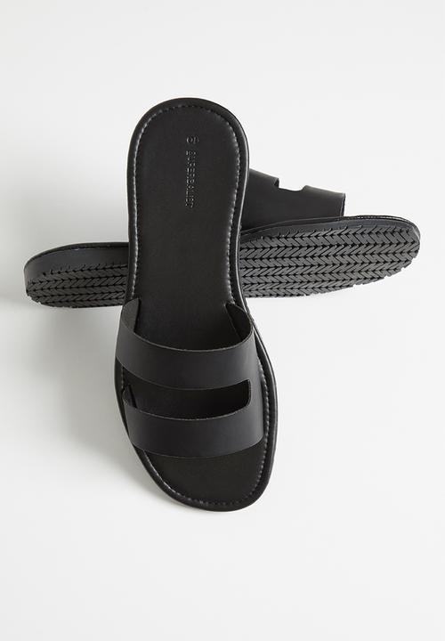 Superbalist - Spanish leather sandal - black