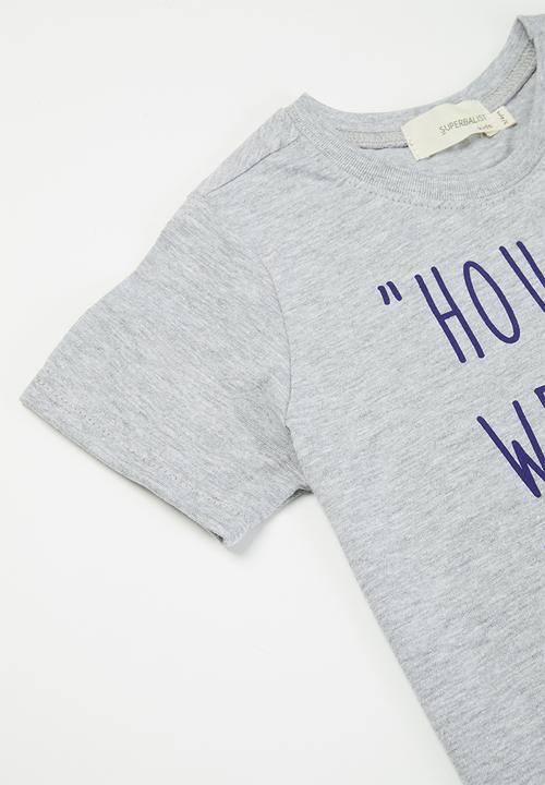 Superbalist - Tee & shorts pj set - grey & blue