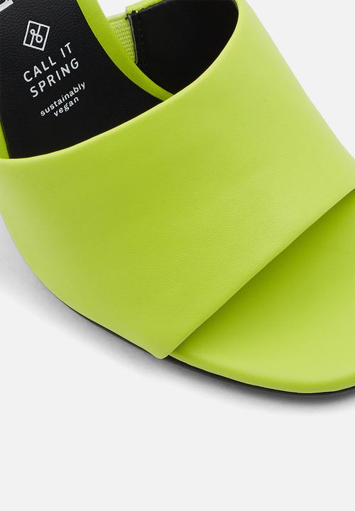 Call It Spring - Divinee mule heel - bright green