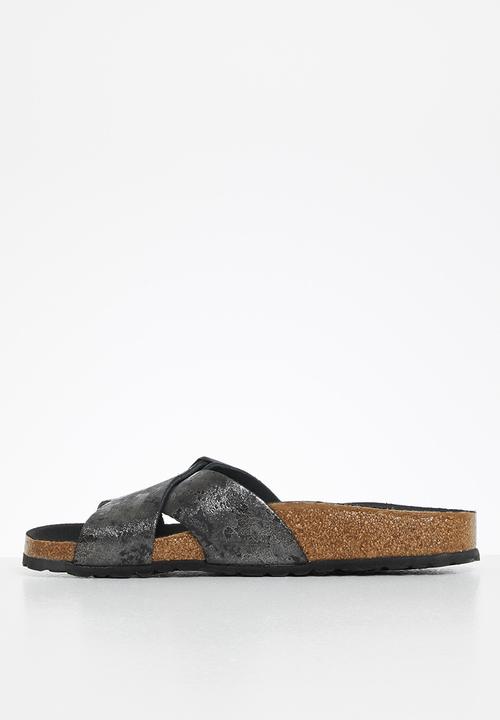 Birkenstock - Siena suede leather narrow - black silver