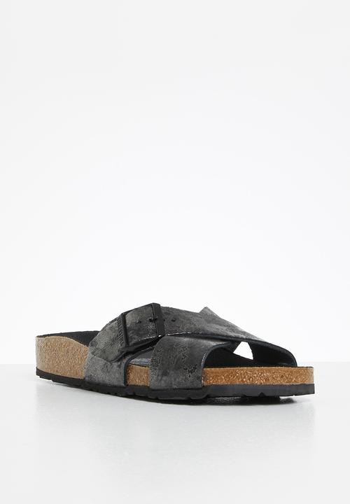 Birkenstock - Siena suede leather narrow - black silver