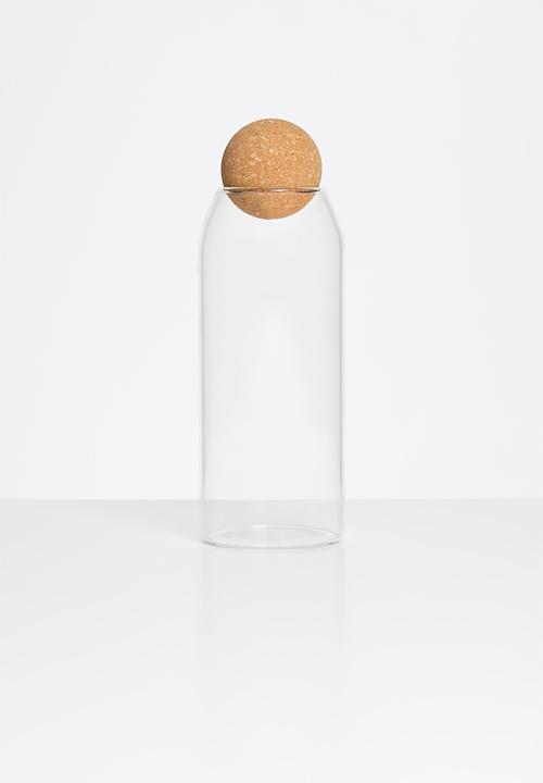 Sixth Floor - Akira cork glass storage jars - set of 3