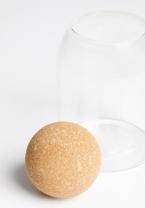Sixth Floor - Akira cork glass storage jars - set of 3