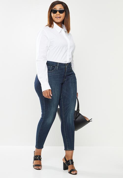 POLO - Plus jamie basic long sleeve shirt - white
