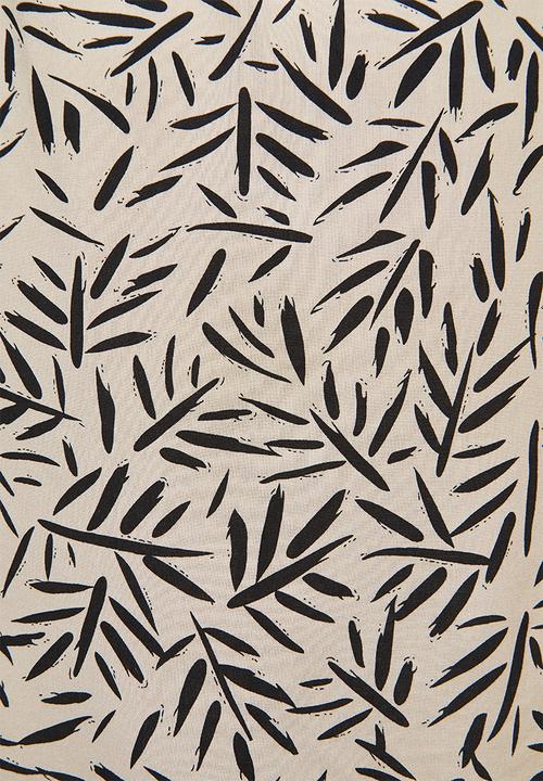 edit Plus - Longline collar shirt - bamboo print