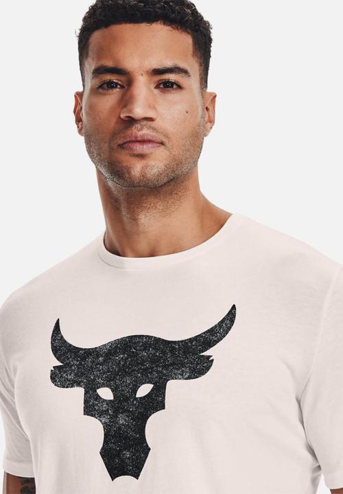 Under Armour - UA project rock brahma bull short sleeve - off white