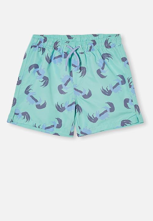 Cotton On - Bailey board short - mint breeze/crab
