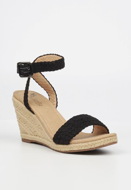 Butterfly Feet - Ava 1 espadrille wedge - black