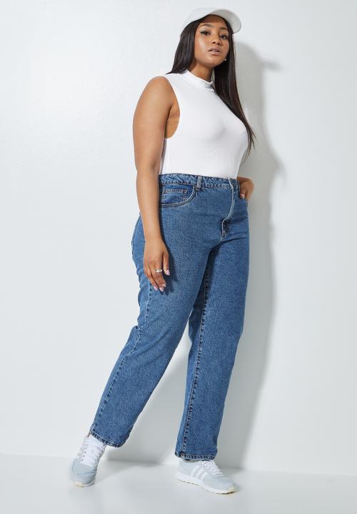 Superbalist - 2 pack funnel cut away bodysuit - black & white