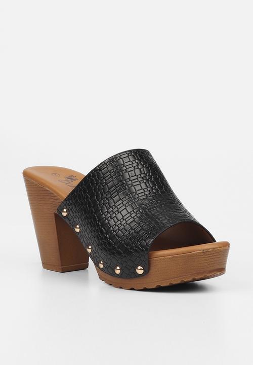 Butterfly Feet - Kayla 2 sandal clog heel - black