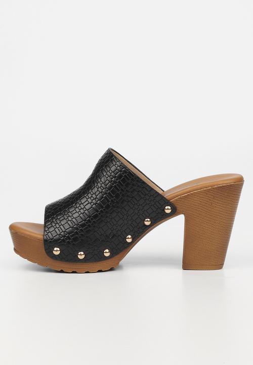 Butterfly Feet - Kayla 2 sandal clog heel - black