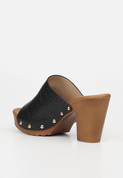 Butterfly Feet - Kayla 2 sandal clog heel - black