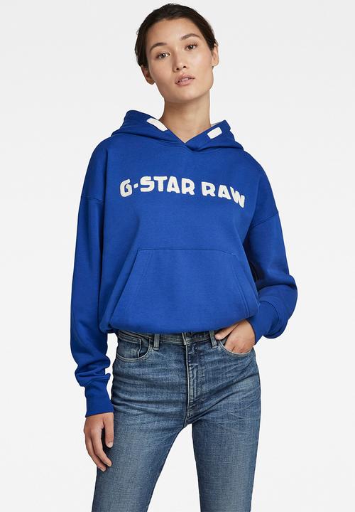 G-STAR - Snoop logo sweat hudson - blue/white