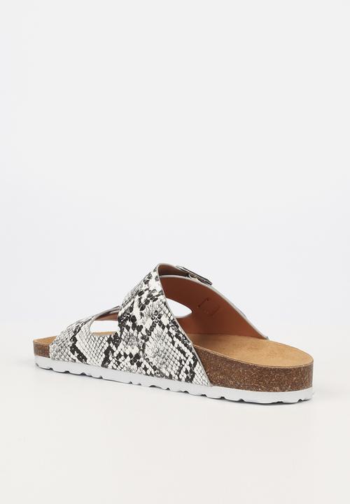 Miss Black - Burq1 slide - white & black 