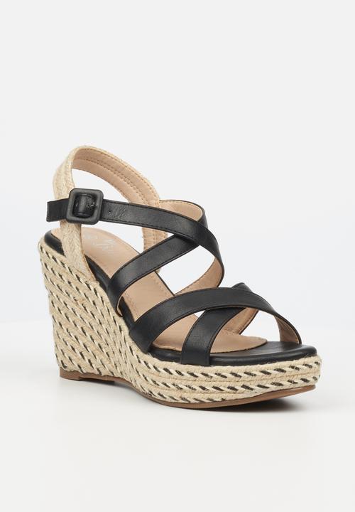 Butterfly Feet - Cindy 1 espadrille wedge - black
