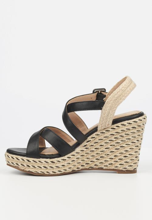 Butterfly Feet - Cindy 1 espadrille wedge - black