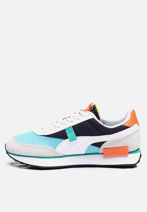 PUMA - Future rider play on - puma white-blue atoll-peacoat
