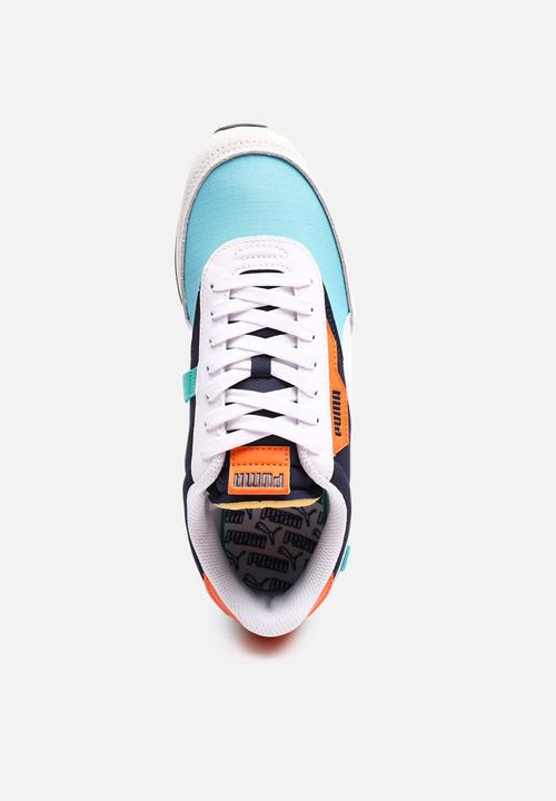 PUMA - Future rider play on - puma white-blue atoll-peacoat