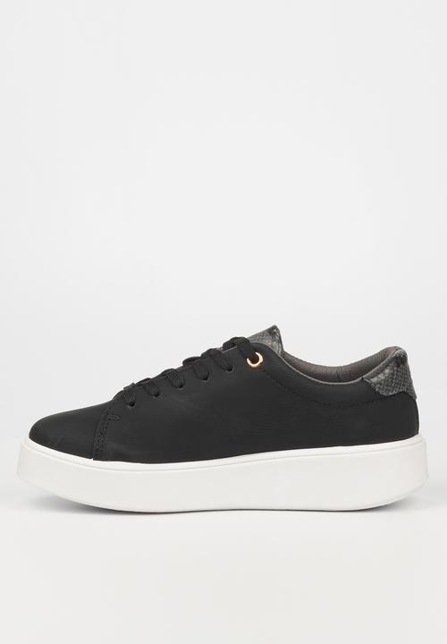 Miss Black - Ted1 flatform sneaker - black 