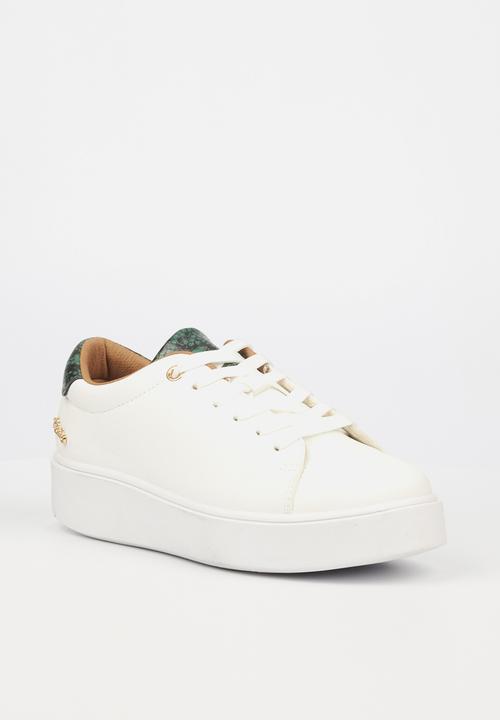 Miss Black - Ted1 flatform sneaker - white