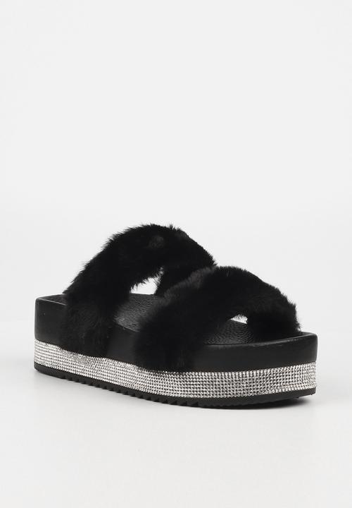 Miss Black - Fairy1 flatform slide - black