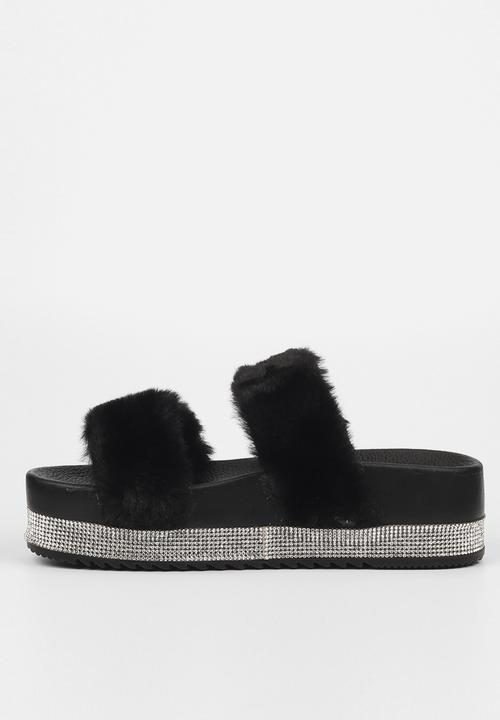 Miss Black - Fairy1 flatform slide - black