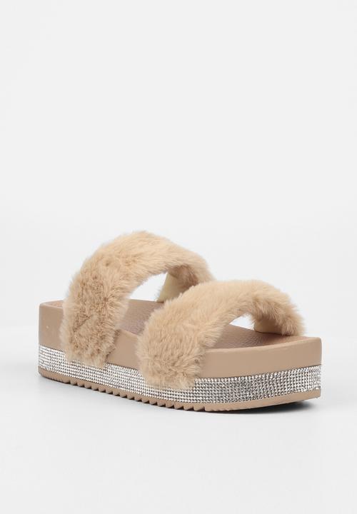 Miss Black - Fairy1 flatform slide - taupe