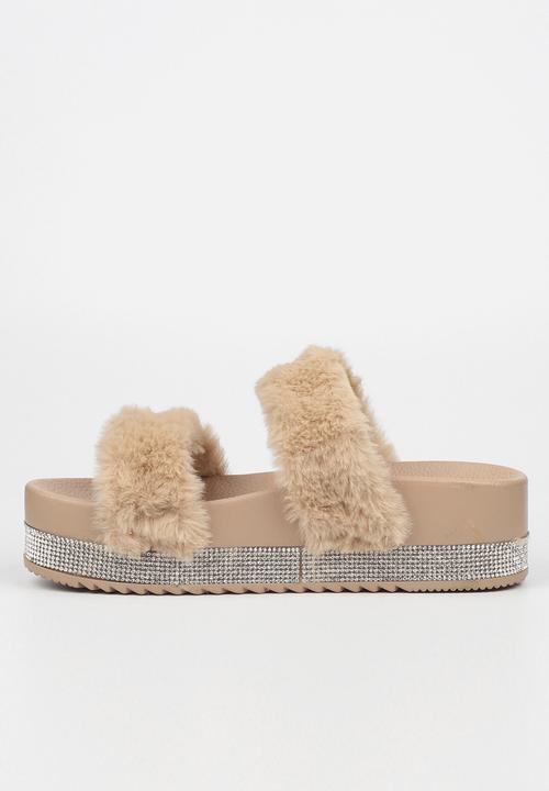 Miss Black - Fairy1 flatform slide - taupe