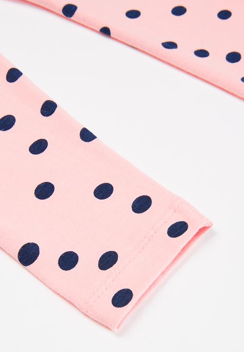 MINOTI - Girls basic aop legging - pink
