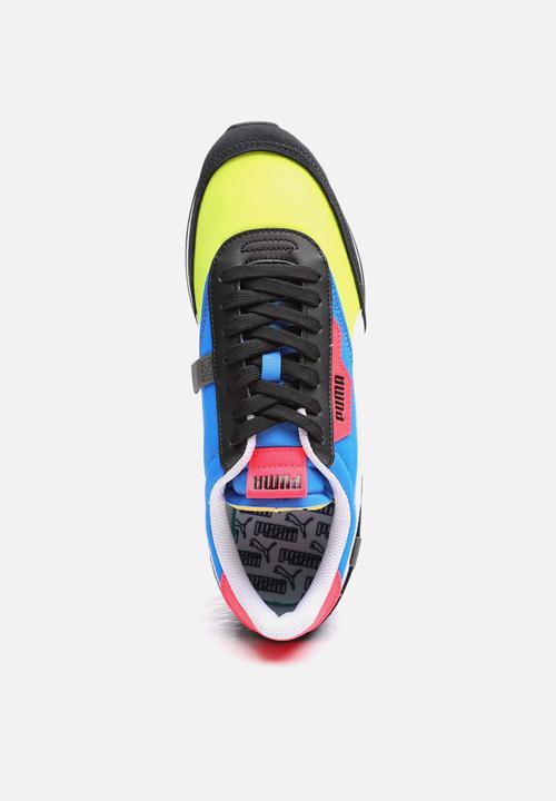PUMA - Future rider play on - puma black-yellow glow-bluemazing