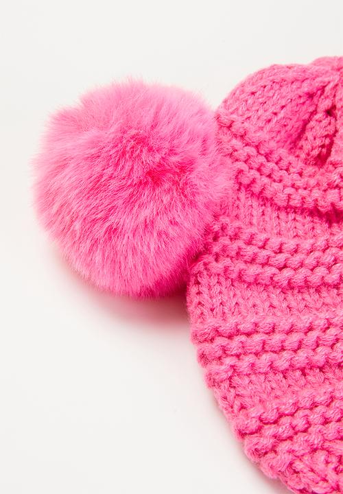 MINOTI - Girls 2-pack knitted hats - pink