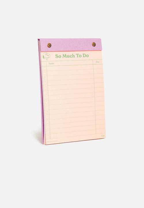 Typo - A5 desk planner-lcn pea pink so much to do