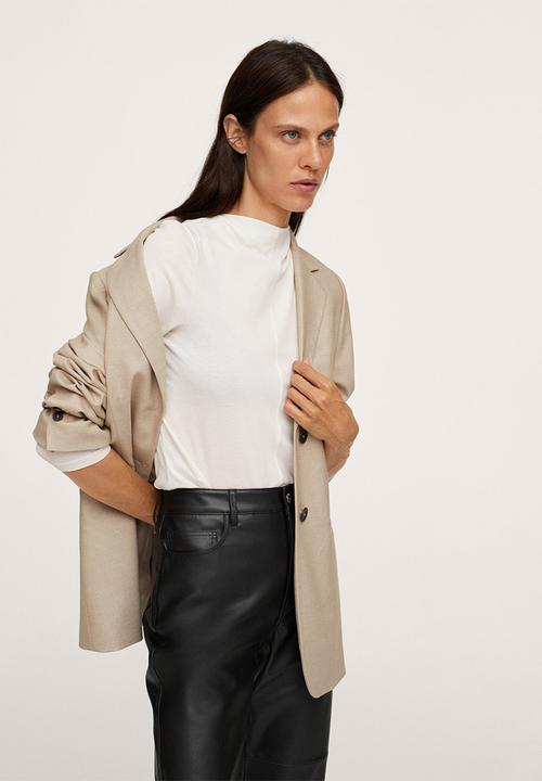 MANGO - T-shirt menina - natural