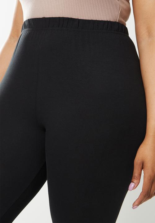 Missguided - Plus size jersey legging - black