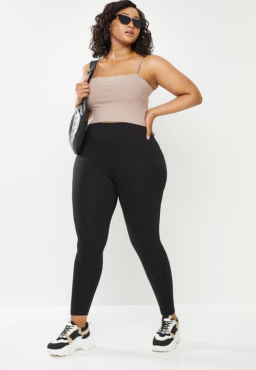 Missguided - Plus size jersey legging - black