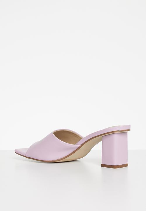 Missguided - Square toe block heel mule - lilac