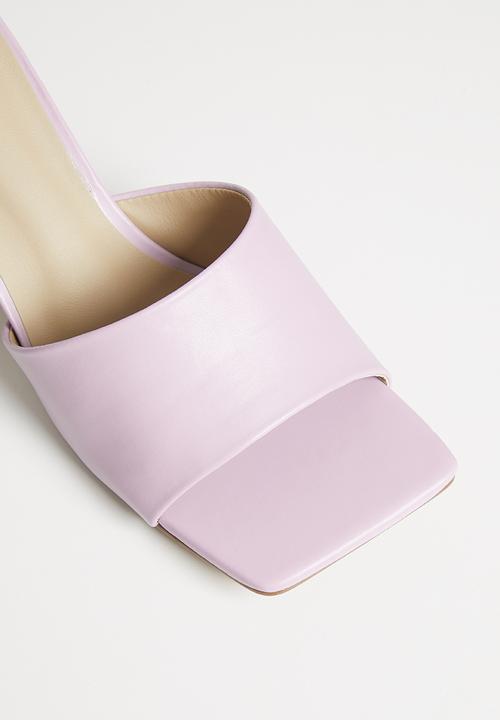 Missguided - Square toe block heel mule - lilac
