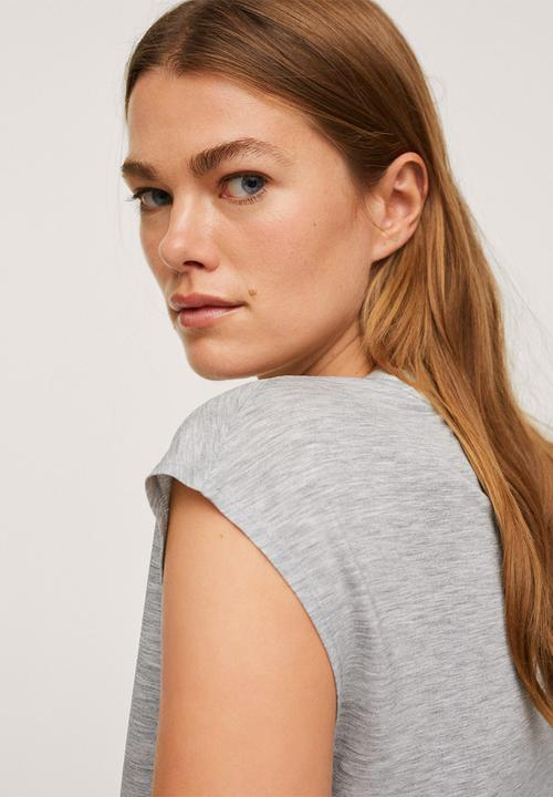 MANGO - T-shirt soroya - medium grey