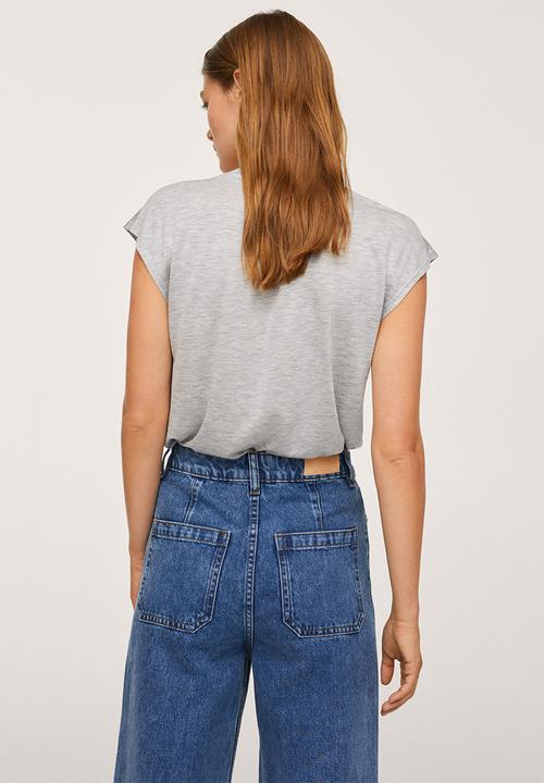 MANGO - T-shirt soroya - medium grey