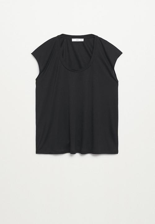 MANGO - T-shirt soroya - black